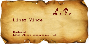 Lipsz Vince névjegykártya